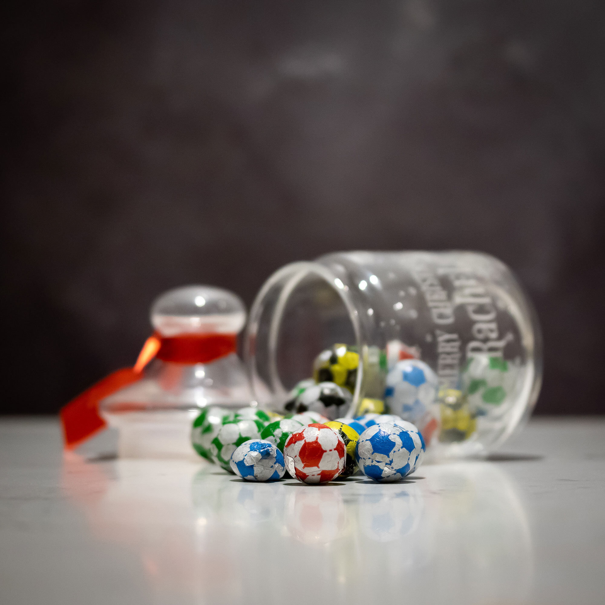 Personalised Christmas Tree themed Sweets Glass Jar with lid